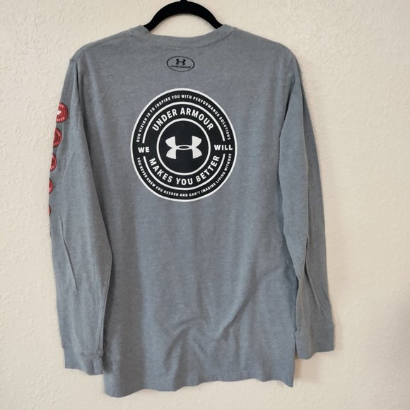 Under Armour Men's Longsleeves Shirt Grey Small - Picture 2 of 8